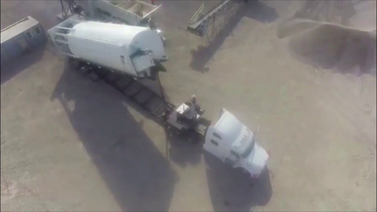 tanker truck being unloaded